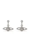 Vivienne Westwood Small Relief Drop Earrings In Metallic