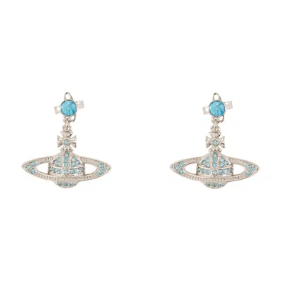 Vivienne Westwood Mini Relief Drop Earrings In Silver