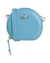 Vivienne Westwood Mini Round Crossbody Cross-body Bag Light Blue Size - Lambskin In Blue