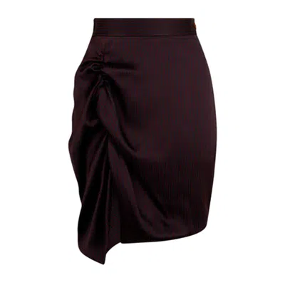 Vivienne Westwood Mini Side Panther Skirt In Burgundy