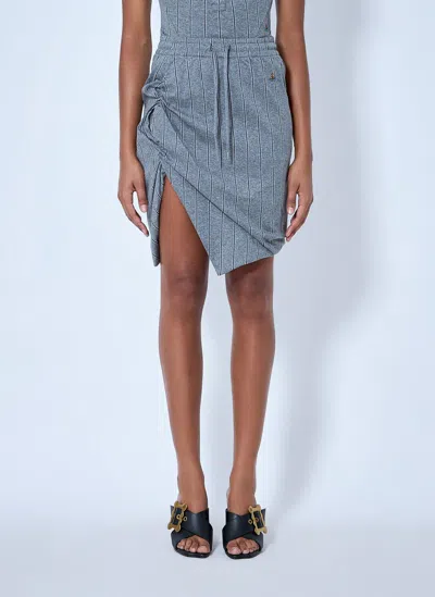 Vivienne Westwood Mini Side Panther Skirt In Blue