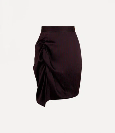 VIVIENNE WESTWOOD MINI SIDE PANTHER SKIRT STRIPE JACQ. TAILOR. NAVY-RED 38 WOMEN