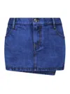 Vivienne Westwood Denim Foam Mini Skirt For In Blue