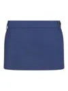 Vivienne Westwood Navy Foam Tailored Miniskirt In Blue