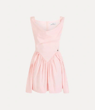 Vivienne Westwood Mini Sunday Dress Compact Poplin Pink 42 Women