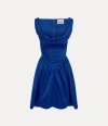Vivienne Westwood Mini Sunday Dress Taffeta Electric-blue 44 Women In Blue