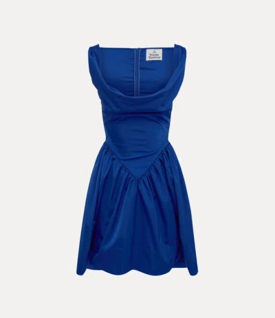 Vivienne Westwood Mini Sunday Dress Taffeta Electric-blue 44 Women