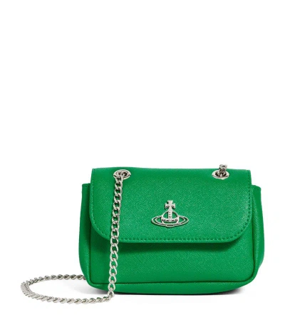 Vivienne Westwood Mini Vegan Leather Cross-body Bag In Green