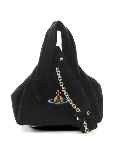 Pre-owned Vivienne Westwood Mini Yasmin Orb 2way Tote Bag In Black
