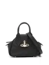 Vivienne Westwood Mini Yasmine Saffiano Leather Handbag In Black