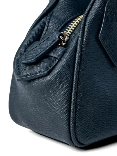 Vivienne Westwood Mini Yasmine Top-handle Textured Tote Bag In Black