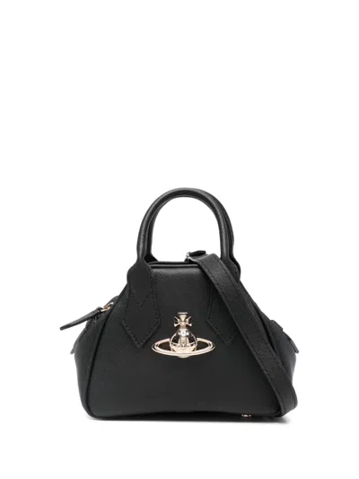Vivienne Westwood Structured Yasmine Mini Bag With Detachable Strap In Black