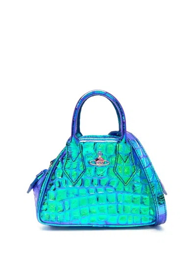 Vivienne Westwood Mini Yasmine Tote Bag In Blue