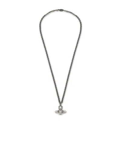 Vivienne Westwood Miniature Relief Pendant Necklace In Orange