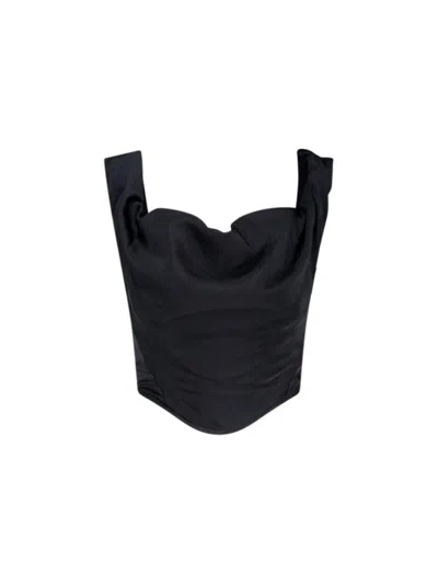 VIVIENNE WESTWOOD MINIMALIST BLACK TOP WITH CLEAN LINES AND TAILORED FIT