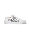 Vivienne Westwood Minimalist White Sneakers With Smooth Silhouette In Multi