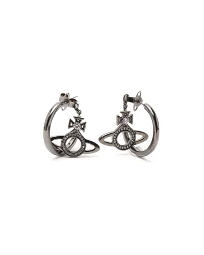 Vivienne Westwood Miranda Hoop Earrings In Metallic