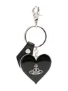 Vivienne Westwood Mirror Heart Orb Keyring Accessories In Black