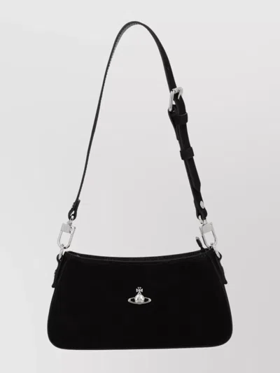 Vivienne Westwood Modern Shoulder Bag Adjustable Strap In Black