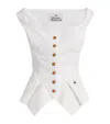 Vivienne Westwood Square-neck Button Down Top In White