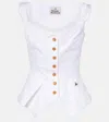 Vivienne Westwood Square-neck Button Down Top In White