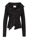 Vivienne Westwood Mens Black Monday Puffed-shoulders Cotton Shirt In Black