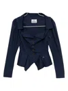Vivienne Westwood Monday Ruffled Button-detailed Shirt In Blue