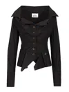 Vivienne Westwood Mens Black Monday Puffed-shoulders Cotton Shirt