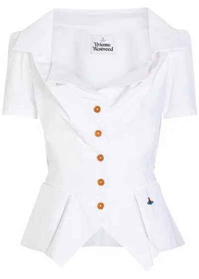 Vivienne Westwood Monday Tailored Cotton-poplin Shirt In White