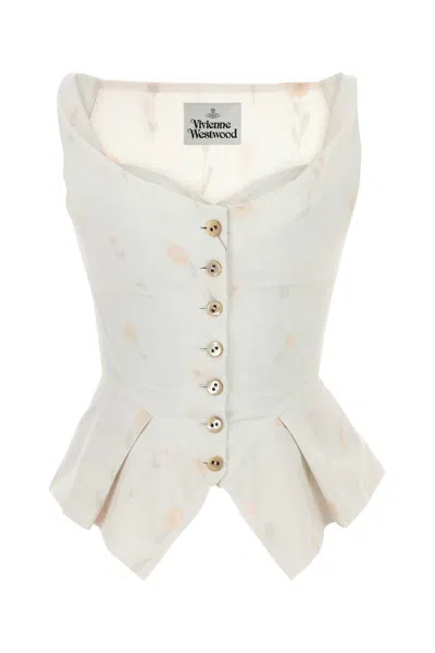 Vivienne Westwood Monday Floral-print Corset Top In White