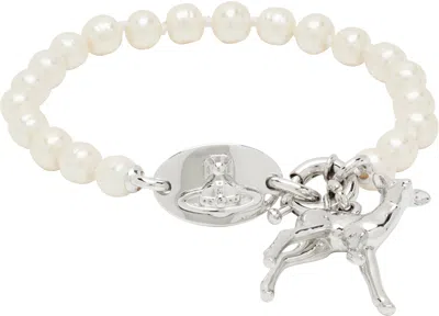 Vivienne Westwood Monette Faux-pearl Bracelet In White