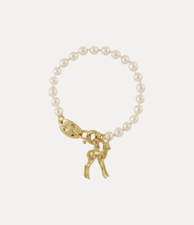 Vivienne Westwood Monette Pearl Bracelet Gold Pearls Women In Multi