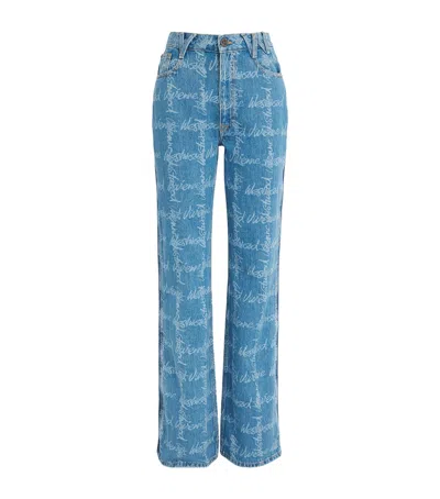 Vivienne Westwood Monogram P Ray Flared Jeans In Blue