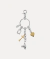 Vivienne Westwood Multi Charm Keyring Metal Silver One Size Unisex In Silver