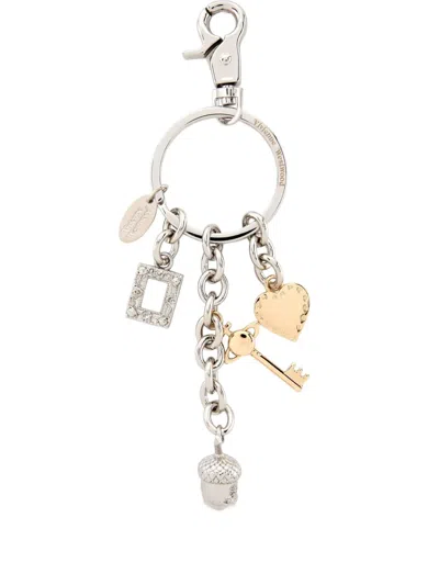 Vivienne Westwood Multi-charm Keyring In Metallic