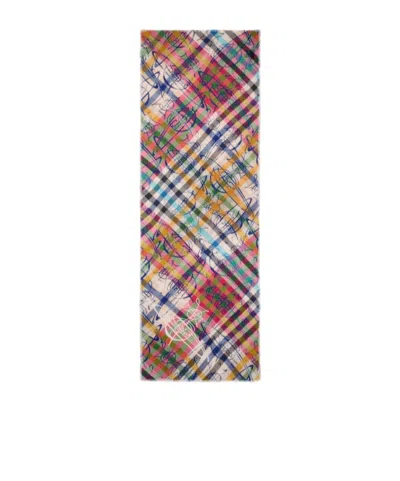 Vivienne Westwood Multi-check Tartan Scarf Fuchsia Multicheck Tartan Sc Unisex