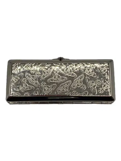 Pre-owned Vivienne Westwood Multi Orb Cigarette Case In Silver