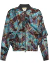Vivienne Westwood Cynthia Printed Shell Bomber Jacket In Multi Tartan