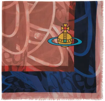 Vivienne Westwood Multicolor 3d Multi Orb Square Scarf In 233-w00p2-h403mn