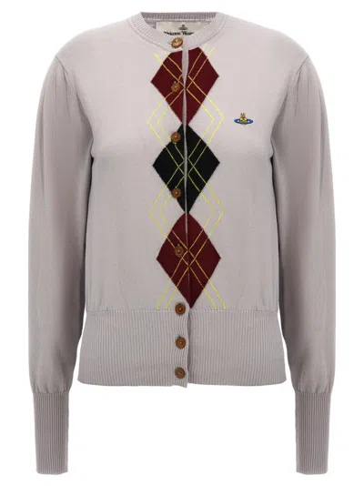 VIVIENNE WESTWOOD MULTICOLOR ARGYLE CARDIGAN