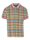 Vivienne Westwood Polo Shirt With Check Pattern And Ribbed Collar In Gray