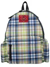 Vivienne Westwood Multicolor George Plaid Pattern Medium Backpack In Gray