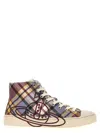 Vivienne Westwood High Top Plimsoll Tartan Canvas Mc-haze 7-40 Women In Multicolor