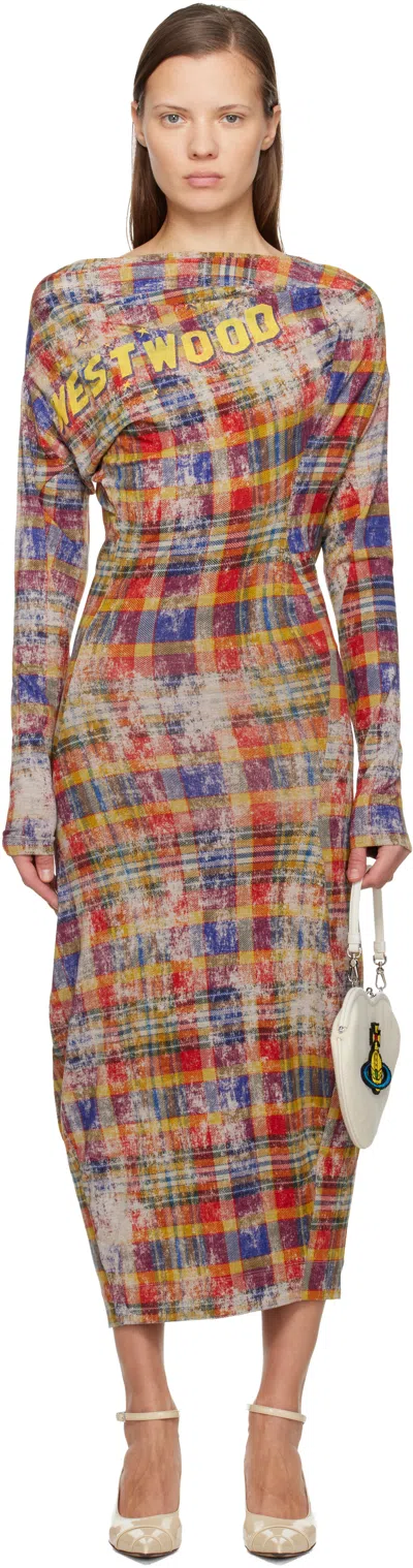 Vivienne Westwood Multicolor Ls Superbo Midi Dress