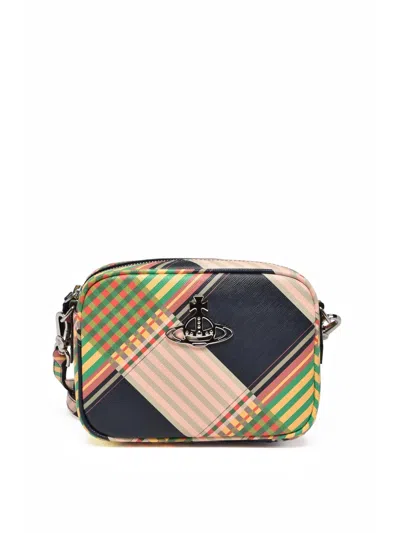 Vivienne Westwood Multicolor Polyurethane Plaid Camera Bag