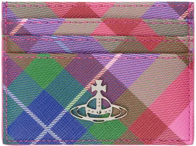 Vivienne Westwood Multicolor Saffiano Flat Card Holder