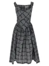 Vivienne Westwood Sunday Gingham Cotton Corset Midi Dress In Multicolor