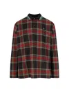 Vivienne Westwood Crewneck Sweater With Plaid Pattern And Button Detail In Brown