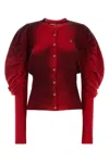 Vivienne Westwood Woman Cardigan Red Size M Virgin Wool In White