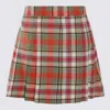 Vivienne Westwood Cut Off Asymmetric High Waist Pleated Skirt In Red